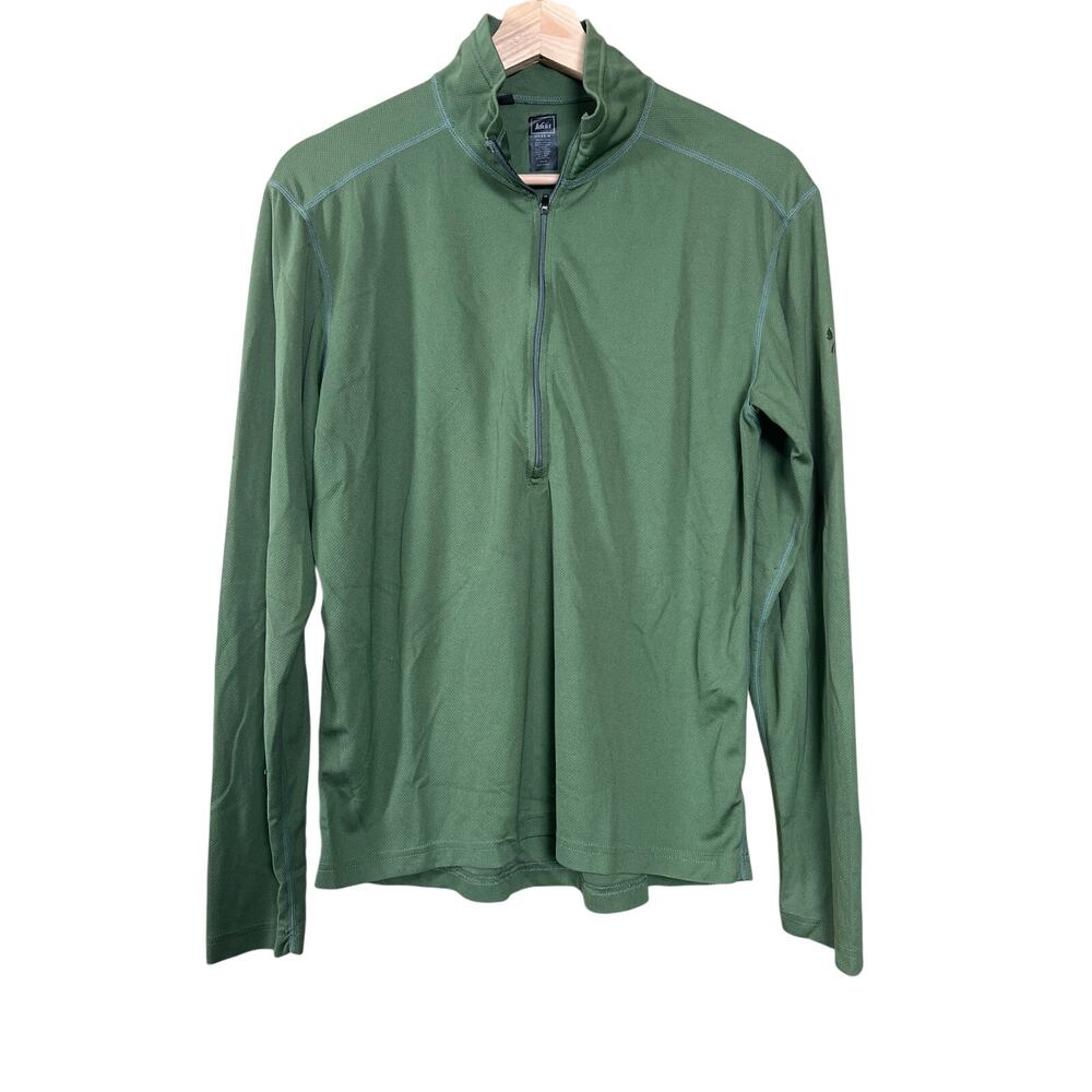 REI Co-Op Medium Quarter Zip Green Men's Pullover 100% Polyester